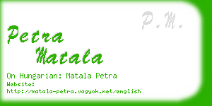petra matala business card
